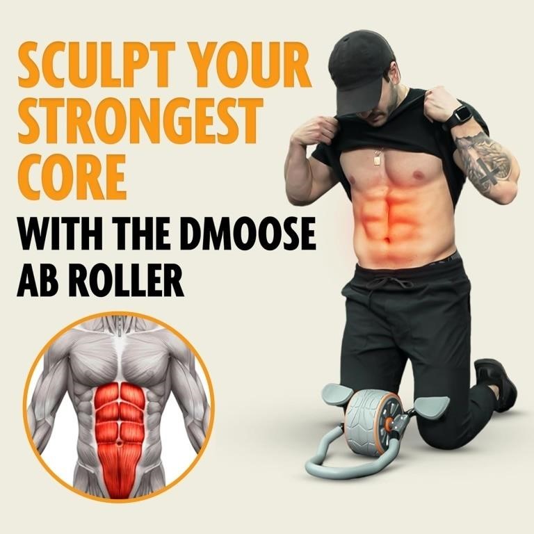DMoose Fitness Ab Roller Wheel with Elbow Support