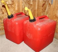 2) 5 Gallon Plastic Gas Cans full of Gas