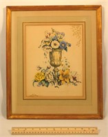Antique Paul Jerrard Floral Print