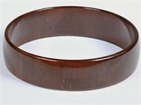 Vintage Brown Marbled Bakelite Bangle Bracelet