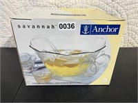 Anchor Hocking Punch Bowl w/Cups