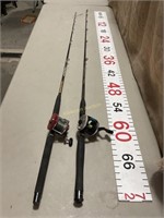 Two heavy action fishing poles.