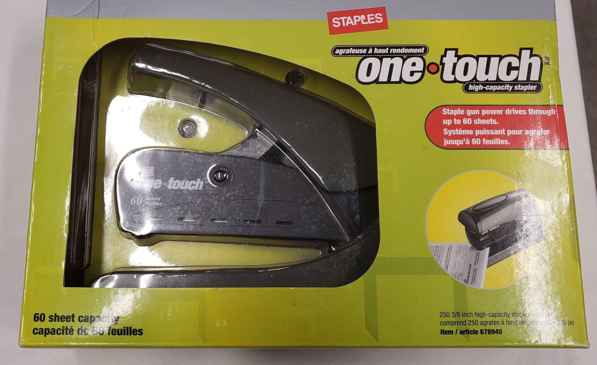 One Touch Stapler with Box of Staples