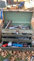 Tool box loaded with hand tools