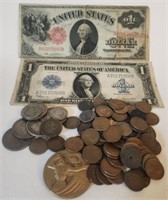 US Misc. Currency and Coin Lot