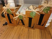 FALL sign. Wooden. 21" x 12"