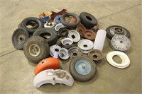 Assorted Vintage Scooter Tires, Rims & Hubs