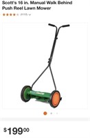 Push Reel Lawn Mower (Open Box)