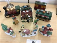 11pc. Christmas Village Accessories