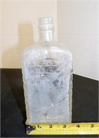 vintage liquor bottle clear glass