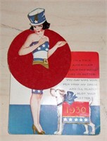 1930 Patriotic Calendar Ink Blotter
