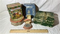 Assorted Tins, one musical, Ring Holders