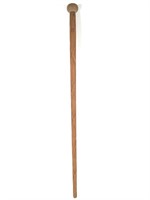 1960 Carved Wood Walking Stick 31.75"