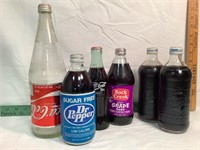 Coca Cola Pepsi Dr Pepper vintage bottles
