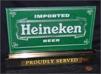 Vintage Heineken Bar Sign Light Working!