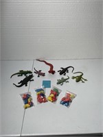 Vintage Toy Lot Rubber Stretchable EPS Bend Toys