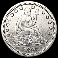 1891-S Seated Liberty Quarter CLOSELY