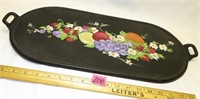 Vintage Cast Iron Hand painted Tray