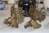 PAIR OF BRASS EAGLES