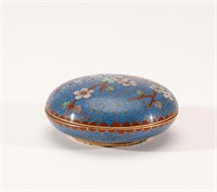 Cloisonne box with copper tyre