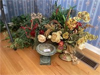 Faux Greenery and flower arrangements