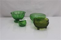 Green Pattern Glass