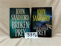 Lot of 2 John Sandford Invisible Prey Broken Prey