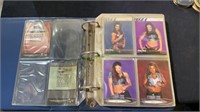 Binder filled with 2003 Wrestle Mania 19 cards,