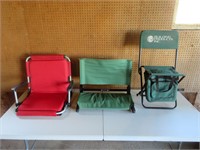 Stadium Seats, Folding Seat & Coleman Bag Chair