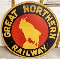 Vintage Great Northern Railway Metal Sign