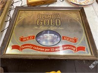 Olympia Gold advertising mirror