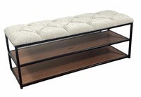 CONTEMPORARY BENCH WITH TWO SHELVES