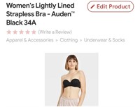 Auden women's 34A bra MSRP 15