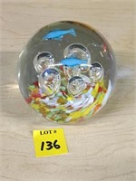 Bubble Glass Fish Paperweight