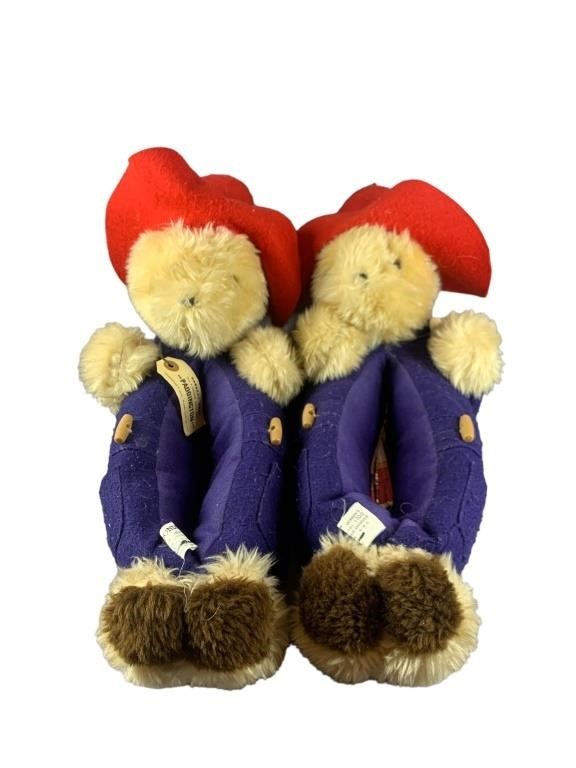 Vintage Paddington Bear Slippers, Women’s L 9/10