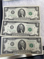 3 - 1976 2 Dollar bills