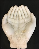 Vintage Porcelain Hands Dresser Accessory
