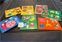 Set of Vintage Wooden Puzzles