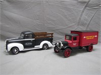 Pair of Collectible Die Cast Truck Money Banks