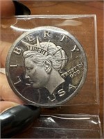 2003 liberty Dollar/1 ounce .999 fine silver