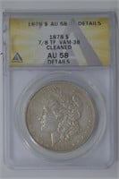 1878 Morgan Silver Dollar 7/8 TF VAM 38