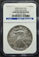 2008 UC silver eagle coin