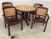 Plastic Table & 4 Chairs