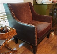 Suede side chair