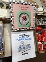 I love Lucy clock n Disney stamp album