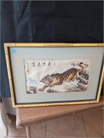 Asian tiger art 18x13in Asian 3d tiger art f