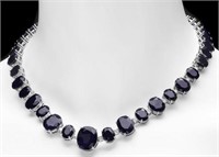 $63935 - 165.85cts Blue Sapphire & Diamond 14k