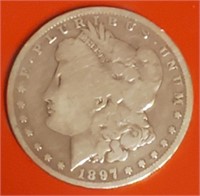 1897-0 Morgan US Silver dollar New Orleans