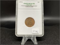 1901 Indian Cent (PNANS MS64 Red-Brown)