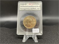 2000-D Millennium Burnished Sacagawea Dollar